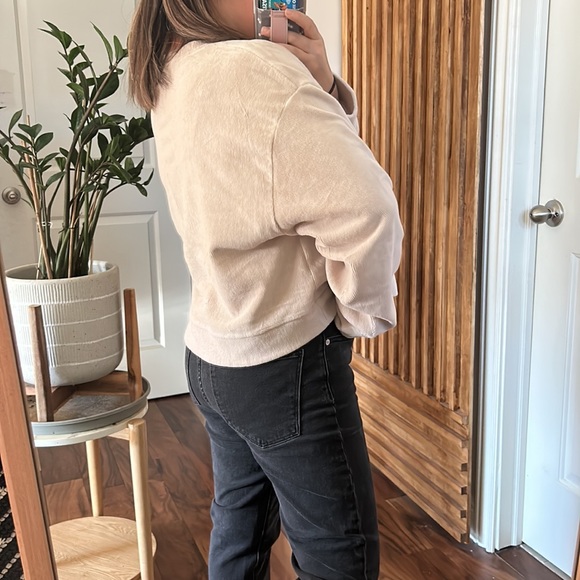 Zara relaxed fit Pullover Beige‎ Sweatshirt. Size L - Picture 9 of 10